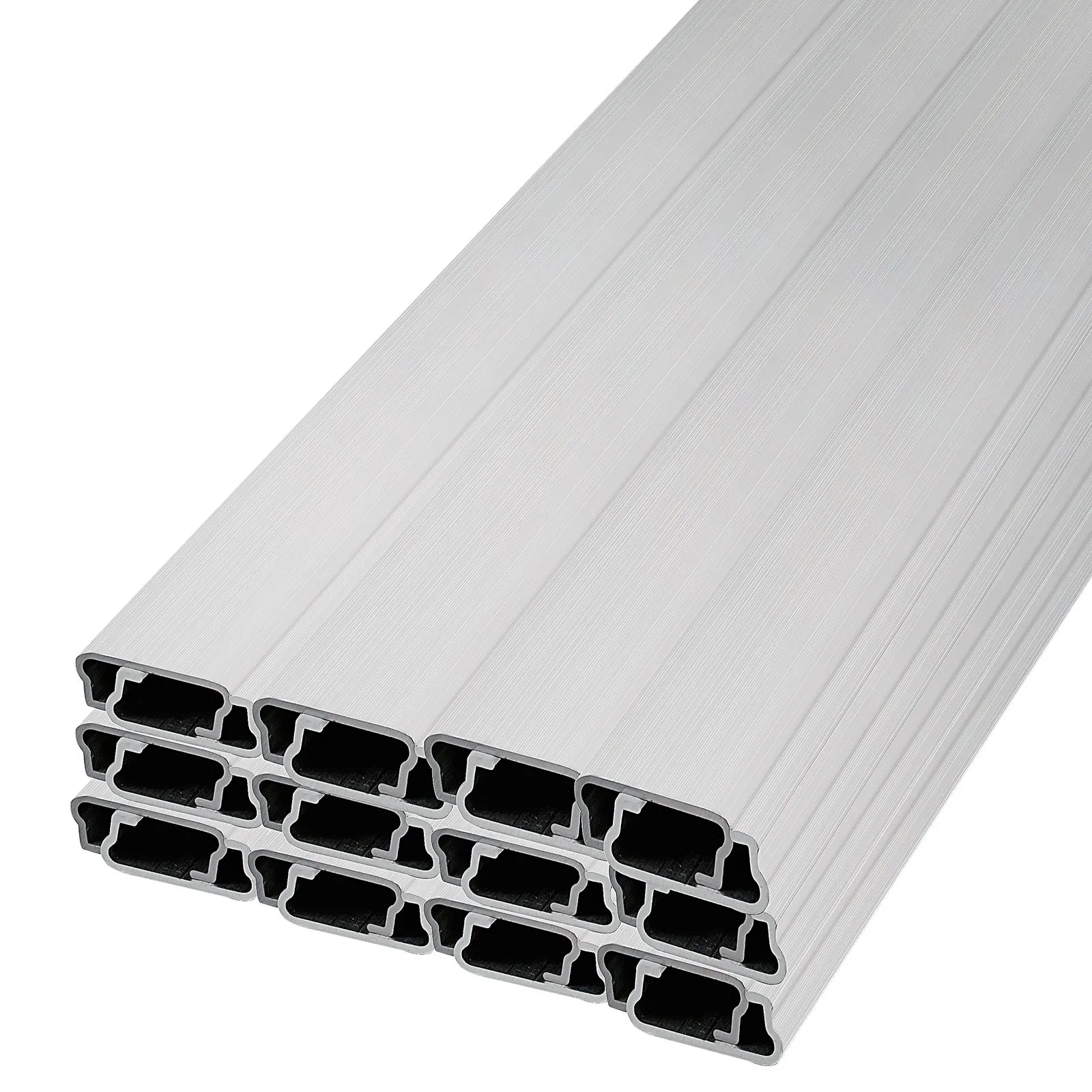 VEVOR Spring Wire and Lock Channel, 6.56ft Spring Lock & U-Channel Bundle for Greenhouse, 40 Packs PE Coated Spring Wire & Aluminum Alloy Channel,Plastic Poly Film or Shade Cloth Attachment with Screw