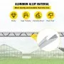 VEVOR Spring Wire and Lock Channel, 6.56ft Spring Lock & U-Channel Bundle for Greenhouse, 50 Packs PE Coated Spring Wire & Aluminum Alloy Channel, Plastic Poly Film or Shade Cloth Attachment w/Screws