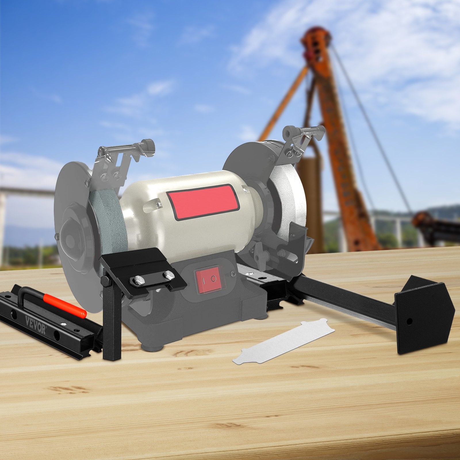 VEVOR Grinding Jig, 24' Length of V-arm Vari-Grind Attachment, 3' x 5' x 1/4' Platform Grinding Jig with Vari-Grind, Fit for 0.63' Bowl Gouge Vari-Grind Jig for the Wolverine Sharpening System