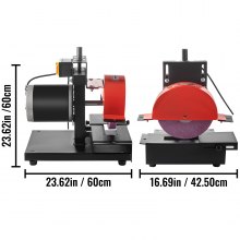 VEVOR Blade Grinder Lawn Mower Blade Grinder, 1.1KW Variable Speed Bench Grinder with Pure Copper Motor, Complete Accessories