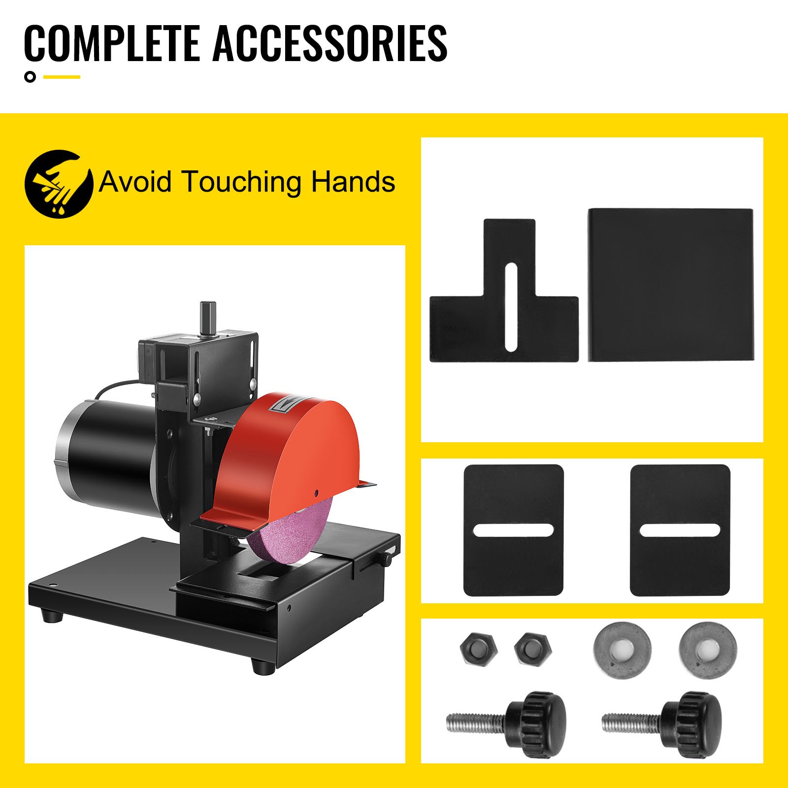 VEVOR Blade Grinder Lawn Mower Blade Grinder, 1.1KW Variable Speed Bench Grinder with Pure Copper Motor, Complete Accessories