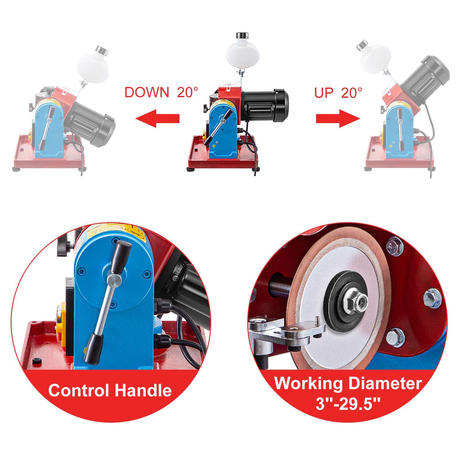 VEVOR 250W Electric Circular Saw Blade Sharpener Water Injection Grinder Machine