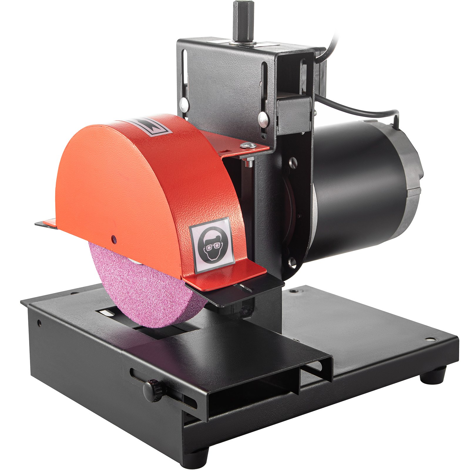 VEVOR Blade Grinder, 1 HP Lawn Mower Blade Grinder, 1700 RPM Variable Speed Bench Grinder, 10" Diameter Grinding Plate Power Bench Grinders with Pure Copper Motor for Blade or Tool Grinding in Garden