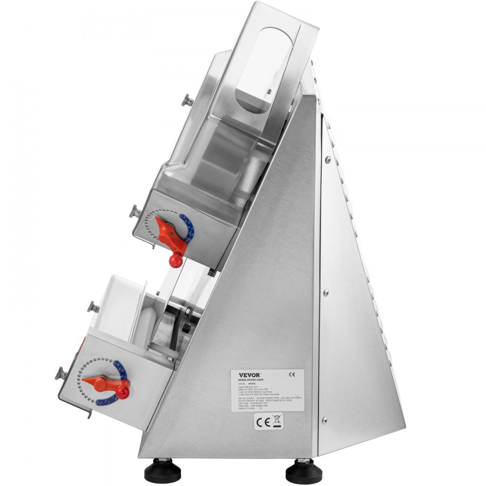 VEVOR Pizza Dough Roller Sheeter, Max 12\" Automatic Commercial Dough Roller Sheeter, 370W Electric Pizza Dough Roller Stainless Steel, Suitable for Noodle Pizza Bread and Pasta Maker Equipment