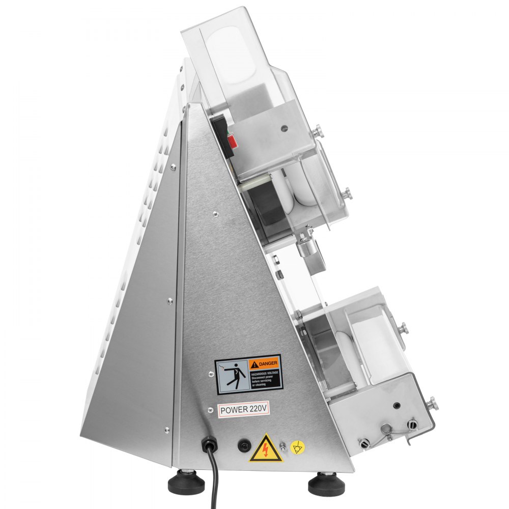 VEVOR Pizza Dough Roller Sheeter, Max 12\" Automatic Commercial Dough Roller Sheeter, 370W Electric Pizza Dough Roller Stainless Steel, Suitable for Noodle Pizza Bread and Pasta Maker Equipment