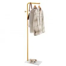 VEVOR Coat Rack Freestanding Coats Rack with Quartz Stone Base & 3 Round Hooks