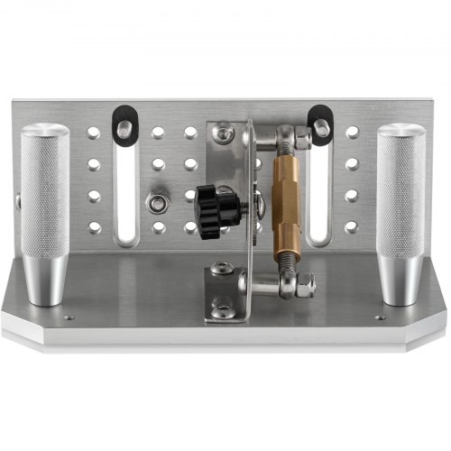 VEVOR Belt Grinder Knife Jig, 7.75" Length Sharpening Locator, 85°~ 115°Adjustable Angle, Belt Knife Sharpener Jig w/Dual Handles, Knife Making Angle Grind Guide for Belt Sander Machine, Regular