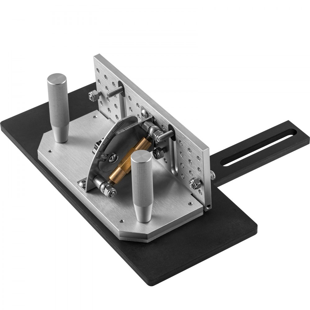 VEVOR Belt Grinder Knife Jig, 7-3/4\'\' Long Sharpening Locator, 85°~ 115°Adjustable Angle, Belt Knife Sharpener Jig with Tool Holder, Dual Handles, Knife Making for Belt Sander Machine - Regular