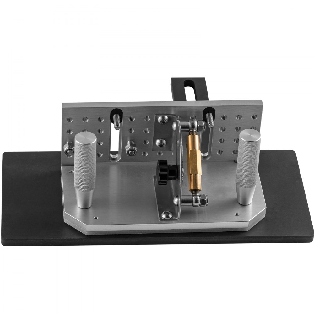 VEVOR Belt Grinder Knife Jig, 7-3/4\'\' Long Sharpening Locator, 85°~ 115°Adjustable Angle, Belt Knife Sharpener Jig with Tool Holder, Dual Handles, Knife Making for Belt Sander Machine - Regular