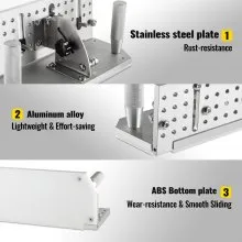 VEVOR Belt Grinder Knife Jig, 9-4/5\'\' Long Sharpening Locator, 85°~ 115°Adjustable Angle, Belt Knife Sharpener Jig with Dual Handles, Knife Making Angle Grind Guide for Belt Sander Machine - Large