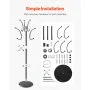 VEVOR Freestanding Coat Rack Stable Marble Base with Umbrella Holder & 14 Hooks