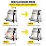 VEVOR Stainless Steel Electric Pizza Dough Roller, Max 16'' Pizza Dough Roller Sheeter, 370W Automatic Pizza Dough Roller, Suitable for Noodle Pizza Bread and Pasta Maker Equipment