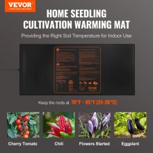 VEVOR 48"x 20.75" Seedling Heat Mat w/ Digital Thermostat Combo Set, MET-Listed Heating Pad for Seed Starting, Waterproof Seed Mats for Germination, Indoor Gardening, Hydroponic, Greenhouse, 1 Pack