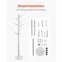 VEVOR Coat Rack Freestanding Coats Rack Stand with Stable Marble Base & 8 Hooks