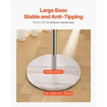 VEVOR Coat Rack Freestanding Coats Rack Stand with Stable Marble Base & 8 Hooks