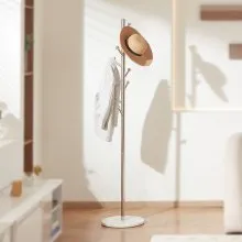 VEVOR Coat Rack Freestanding Coats Rack Stand with Stable Marble Base & 8 Hooks