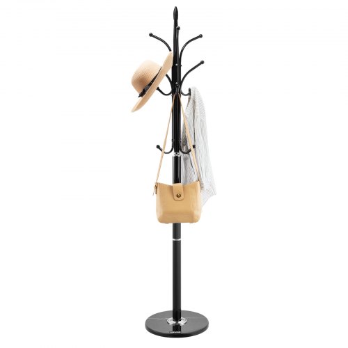 VEVOR Freestanding Coat Rack Coats Tree Stand with Stable Marble Base & 6 Hooks