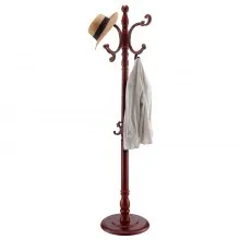 VEVOR Freestanding Coat Rack Wooden Coat Tree with Stable Large Base & 11 Hooks