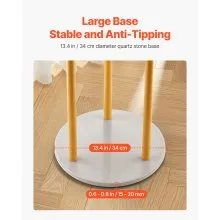 VEVOR Coat Rack Freestanding Coat Rack Stand with Quartz Stone Base & 9 Hooks