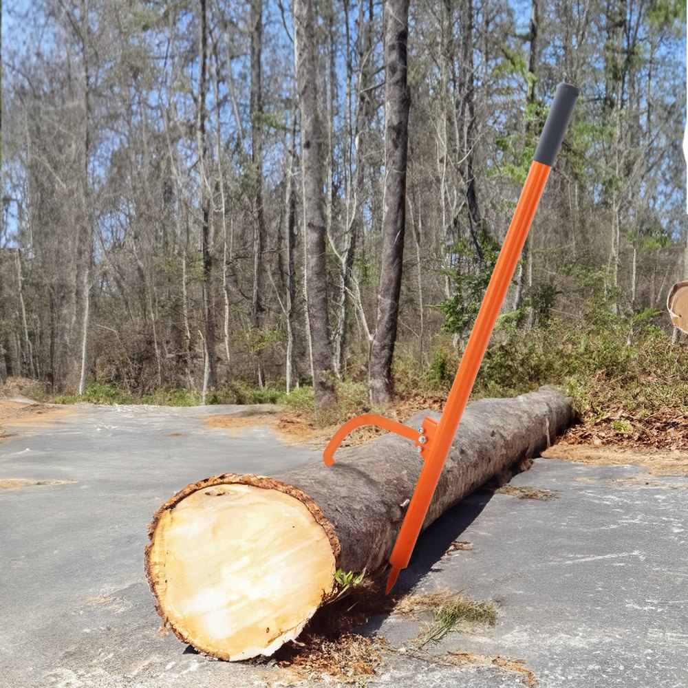 VEVOR Log Peavey, 46.5 in, Metal Handle Log Lifter, Heavy Duty Log Roller with Max 483mm Opening, Rust-Resistant Log Jack Cant Hook, Felling Log Roller Tool for Rolling, Raising, Turning Logs