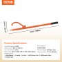 VEVOR Log Peavey, 46.5 in, Metal Handle Log Lifter, Heavy Duty Log Roller with Max 483mm Opening, Rust-Resistant Log Jack Cant Hook, Felling Log Roller Tool for Rolling, Raising, Turning Logs