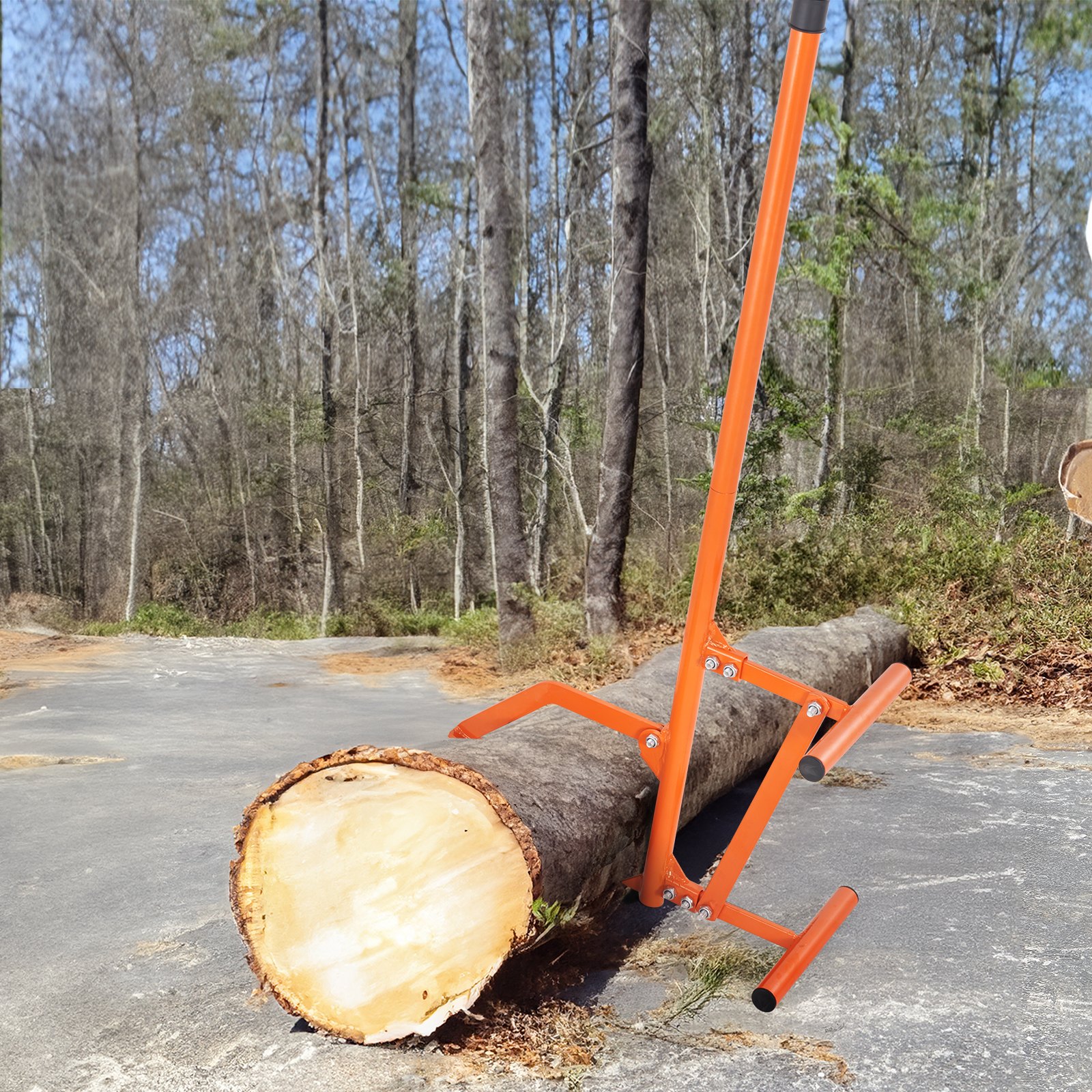 VEVOR Timberjack, 1180 mm, Heavy Duty Steel Log Lifter, Log Roller with Adjustable Cant Hook, Logging Tools Log Jack for Logs Ups to 381mm Dia, Timber Jack for Rolling Cutting Lifting Logs
