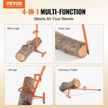 VEVOR Timberjack Log Lifter 4 en 1 Log Roller 46,5 pouces Outil multifonction pour l'exploitation forestière