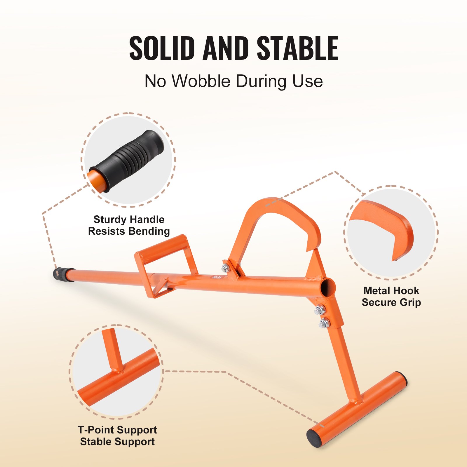 VEVOR Timberjack, 1219 mm, 4 in 1 Heavy Duty Steel Log Lifter, Multifunctional Log Roller Adjustable Cant Hook, Logging Tools Log Jack, Forestry Multitool for Rolling Cutting Lifting Logs