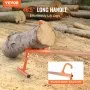 VEVOR Timberjack, 46.5 in, Heavy Duty Log Lifter with Wooden Handle, Log Roller with Adjustable Cant Hook, Logging Tools Log Jack for Logs Ups to 15" Dia, Timber Jack for Rolling Cutting Lifting Logs