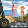 VEVOR Log Skidding Tongs, 18 inch 2 Claw Log Lifting Tongs, Heavy Duty Rotating Steel Lumber Skidding Tongs, 772 lbs/350 kg Loading Capacity, Log Lifting, Handling, Dragging & Carrying Tool