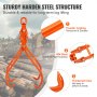 VEVOR Timber Claw Hook, 36 inch 4 Claw Log Grapple for Logging Tongs, Swivel Steel Log Lifting Tongs, Eagle Claws Design with 3307 lbs/1500 kg Loading Capacity for Tractors, ATVs, Trucks, Forklifts