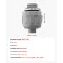 Conector hermético para conductos no metálicos VEVOR de 1/2 pulg. (100 unidades)