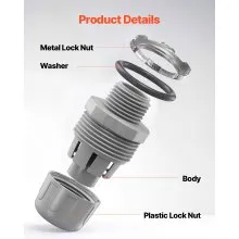 1/2 in 100 pcs Liquid Tight Connector Non-Metallic Conduit Fitting Connector