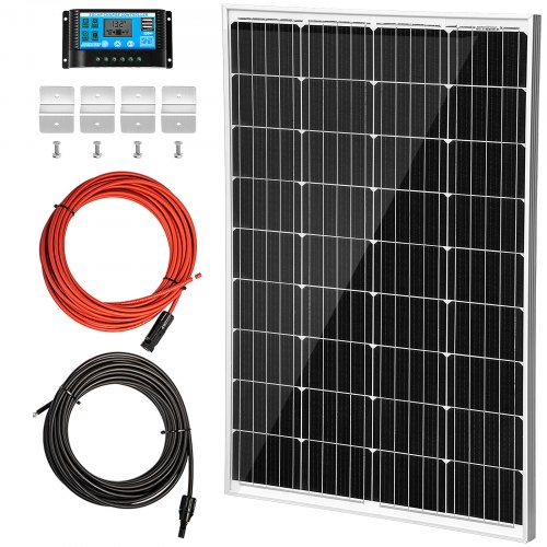 Vevor 120 Watt Solar Panel Kit 12v Solar Battery Charger For Rv Boat Home Camp