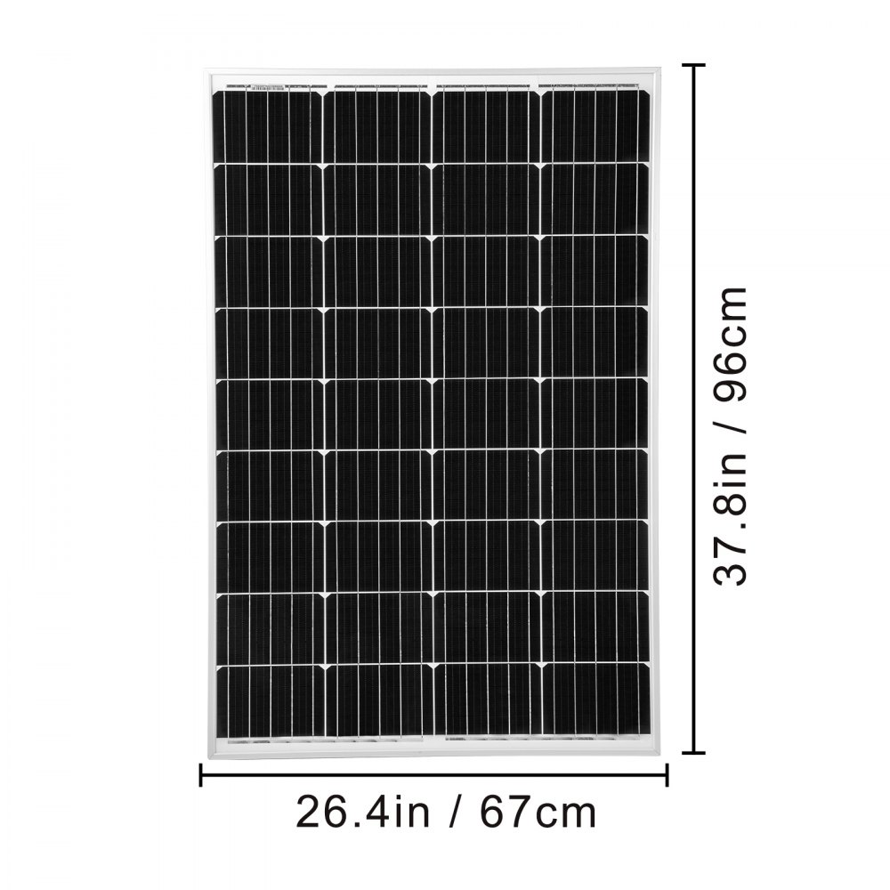 Vevor 2pcs 100w Solar Panel Kit 12v Solar Battery Charger For Rv Boat Home Camp