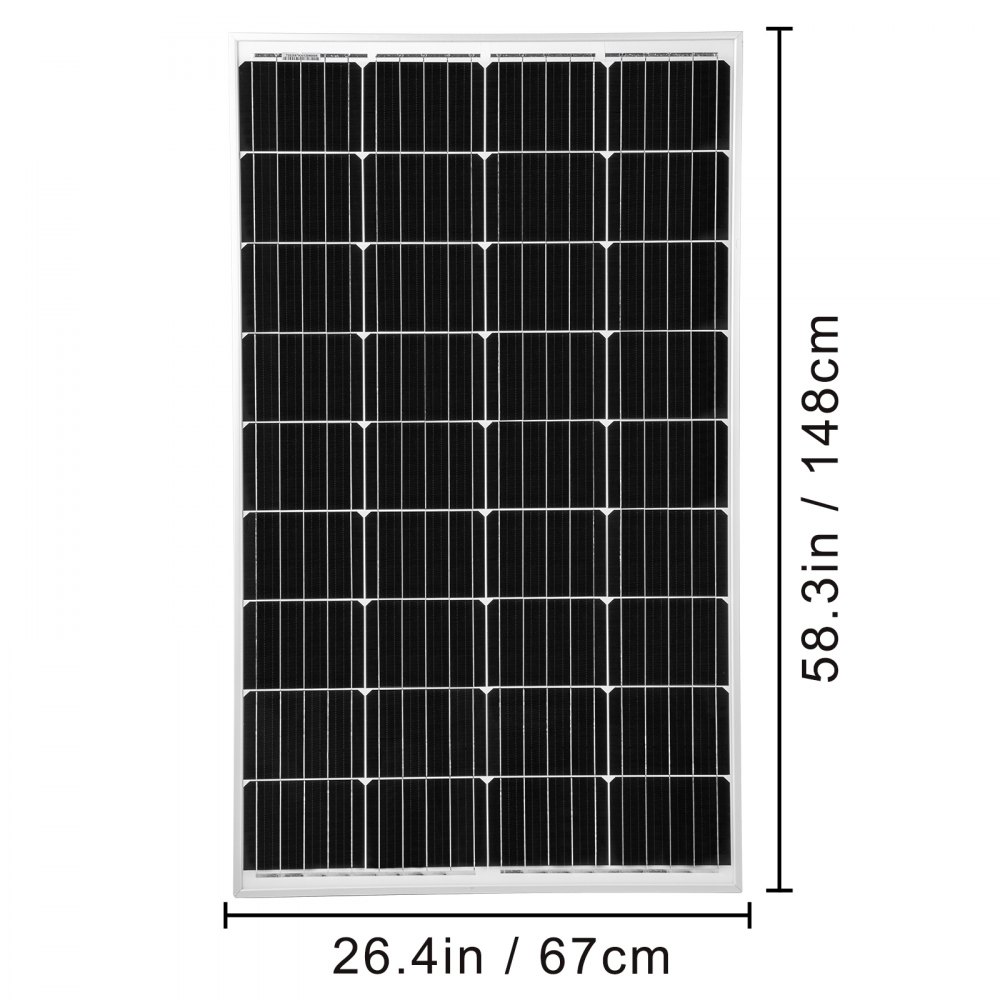 Vevor 2pcs 150w Solar Panel Kit 12v Solar Battery Charger For Rv Boat Home Camp