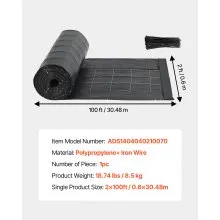 Backed Wire Silt Fence 2 x 100 ft Durable Erosion Control Silt Fence Fabric Roll