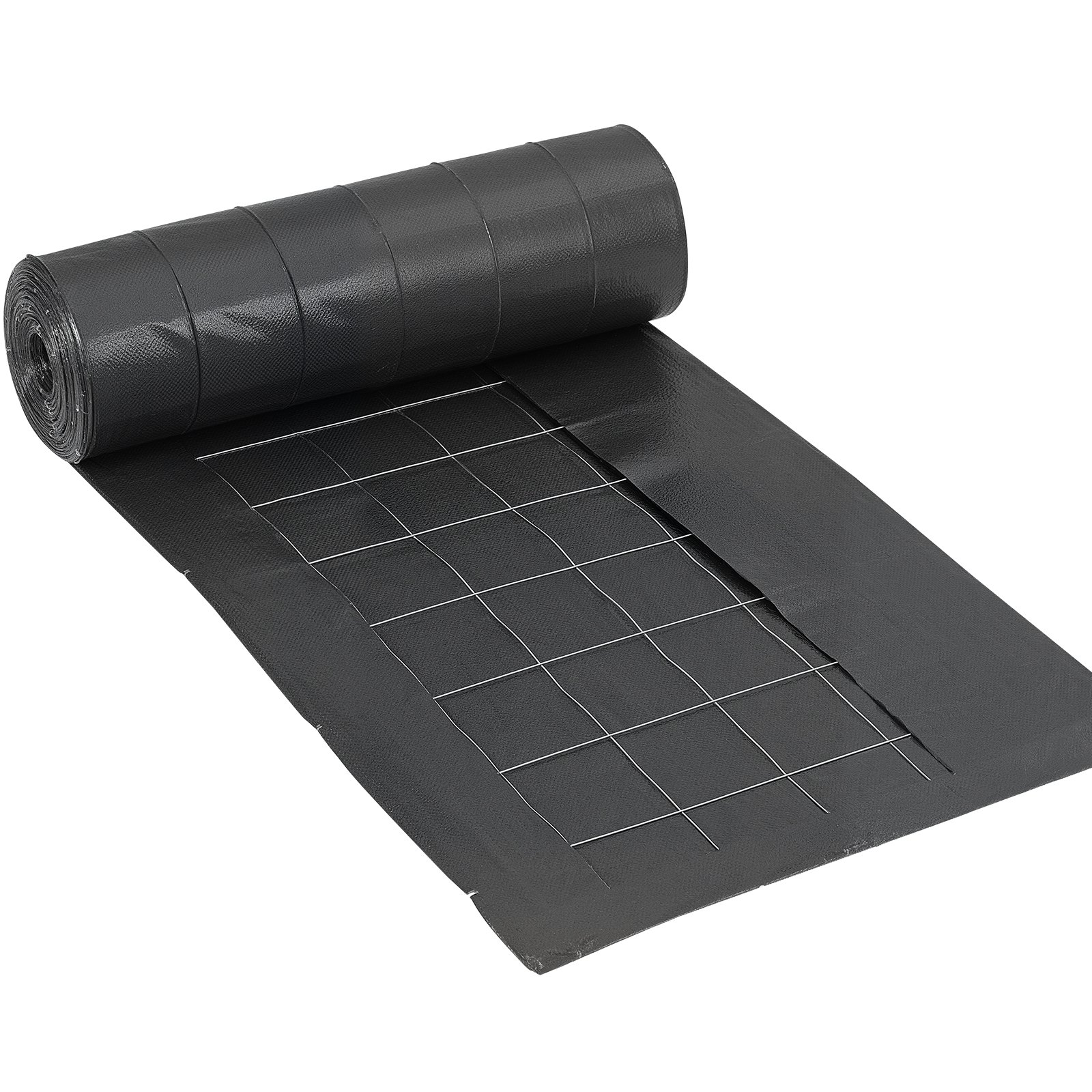 Rollo de tela para barrera contra sedimentos VEVOR, 2 x 30 m, malla de alambre con refuerzo, barrera antierosión para retención de sedimentos, tela de polipropileno resistente temporal de grado industrial para obras de construcción