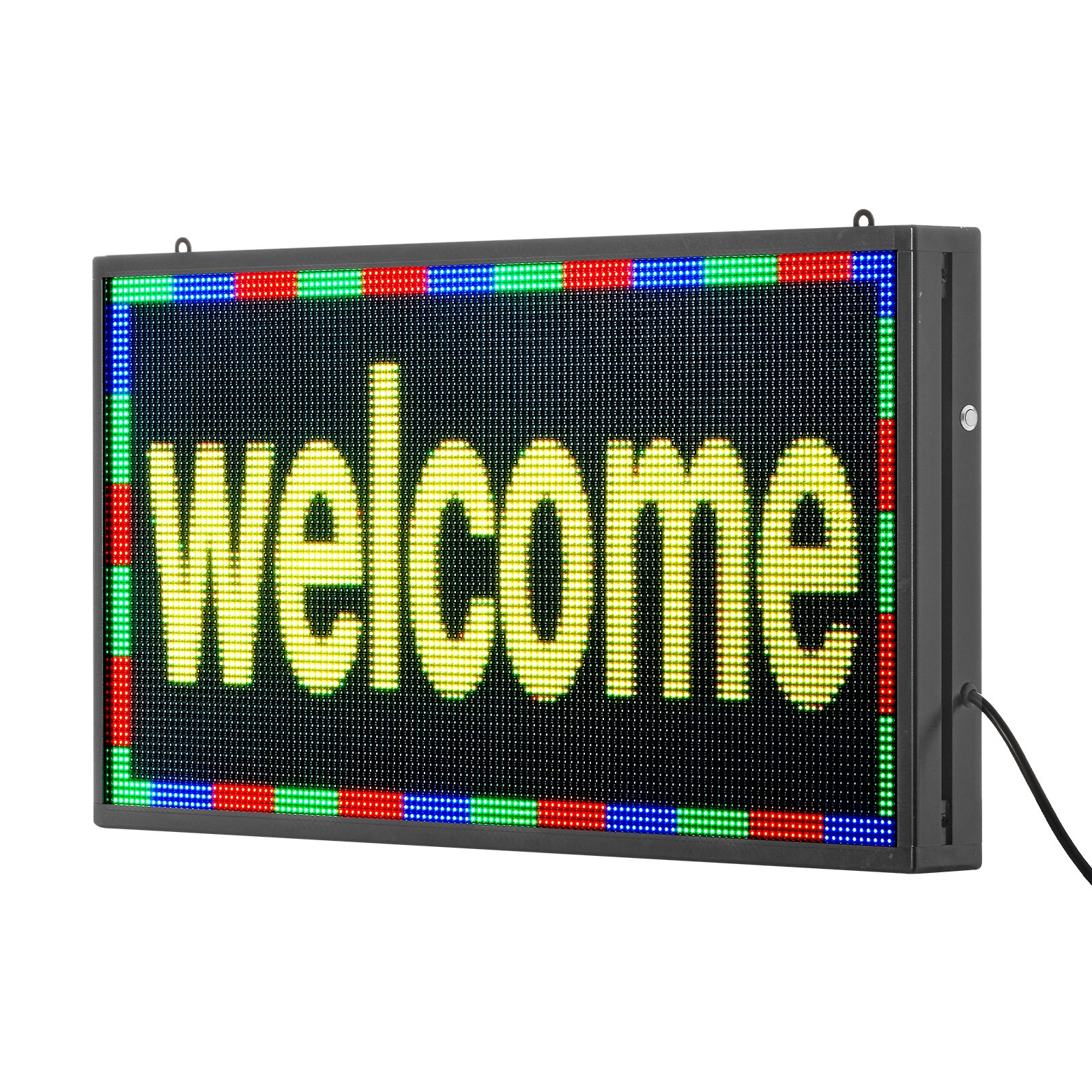 VEVOR Programmable LED Sign, P5 Full Color Flexible Digital Scrolling Panel, DIY Custom Text Pattern GIF Display, Bluetooth APP Control Message Board for Store Business Advertising, Indoor 27x14 in