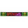 VEVOR Programmerbart LED-skilt, P10 Fullfarget Fleksibelt Digitalt Scrolling Panel, DIY Tilpasset Tekstmønster GIF-skjermtavle, Bluetooth APP-kontroll Meldingsbutikkskilt for butikkreklame, 52x8 tommer