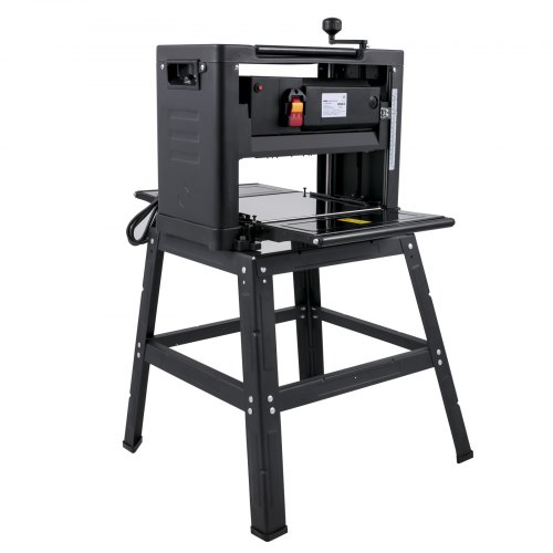 VEVOR Thickness Planer 12.5 inch Wood Planer Foldable 1500W Thickness Planer Woodworking 315"/min Feed Rate Double Cutter Benchtop Thickness Planer with Dust Exhaust Interface Stand for Woodworking