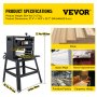 1500w 12.5" Bench Top Wood Planer Thickness Planer Thicknesser + 2 Blades Stand