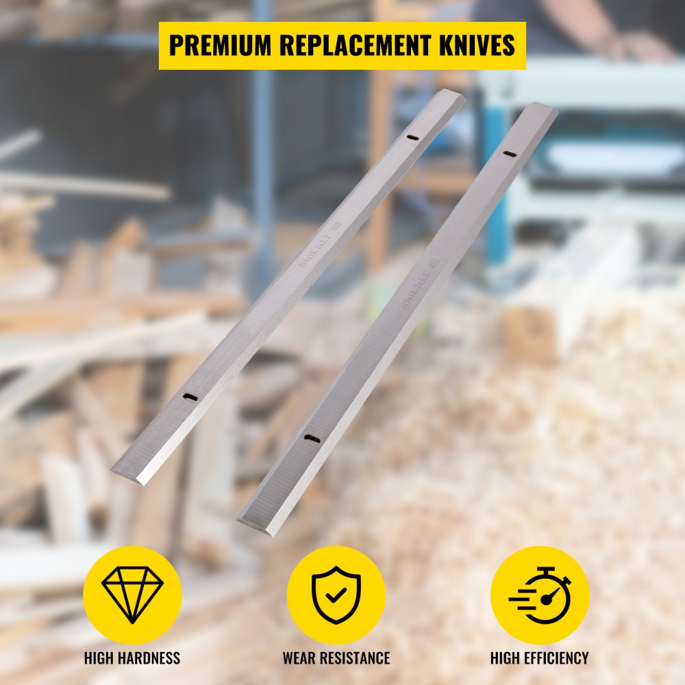 VEVOR 2PCs HSS Planer Blades 319x18.2x3.2mm Double Edges MB1931 EMB1931 Planer