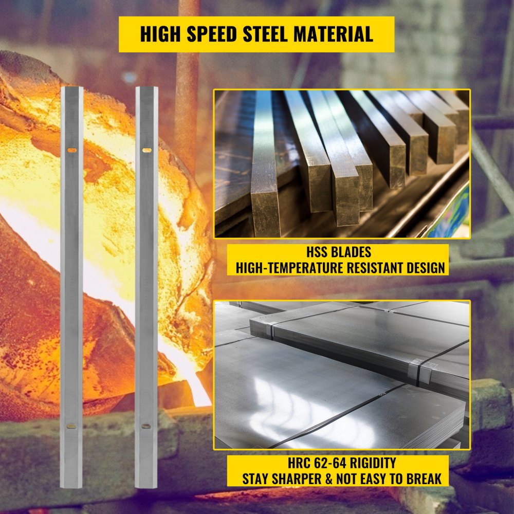 VEVOR 2PCs HSS Planer Blades 319x18.2x3.2mm Double Edges MB1931 EMB1931 Planer