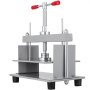 VEVOR manual paper press machine with red handles and metallic frame.