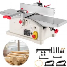 Vevor Jointer Woodworking Benchtop Jointer 6 Inch Jointer Planer for Wood Cutting