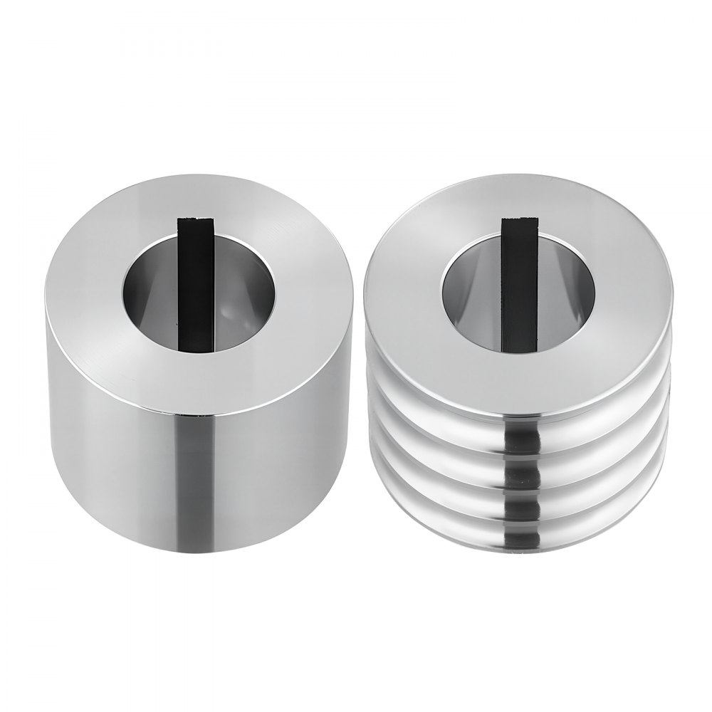 VEVOR Replacement Roller for Rolling Mill 4 Sizes Grooves Metal Roller, Jewelry DIY Tool Accessory Parts, 1 Half-Round, 1 Flat, Premium Alloy Steel, for Pressing Ductile Metals, Gold, Silver, Brass
