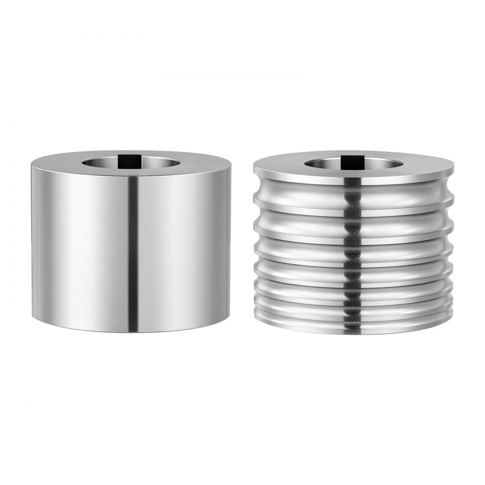 VEVOR Replacement Roller for Rolling Mill 1 Half-Round & 1 Flat Roller, Jewelry DIY Tool Accessory Parts, 7 Sizes Grooves, Premium Alloy Steel, for Pressing Ductile Metals, Gold, Silver, Copper