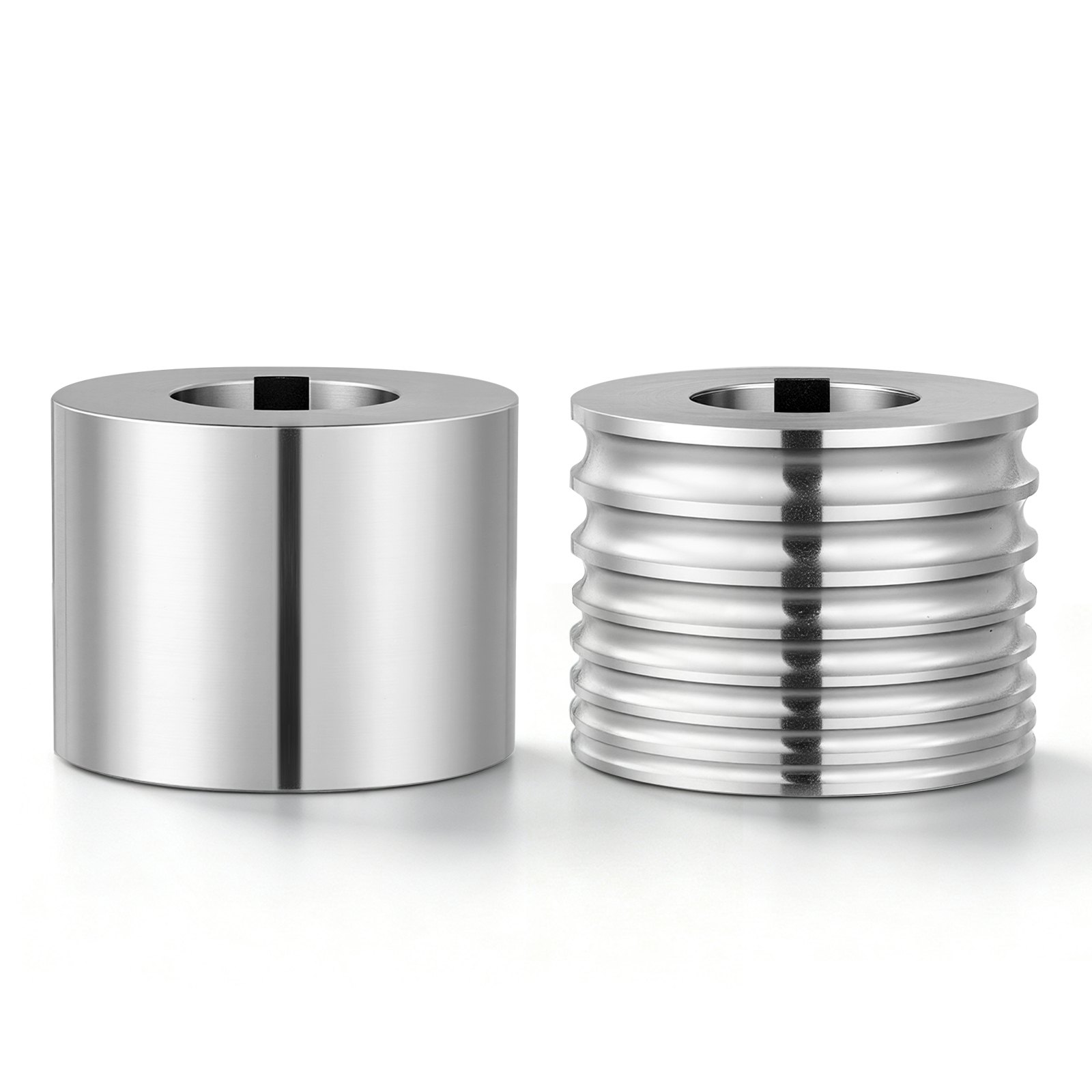 VEVOR Replacement Roller for Rolling Mill 1 Half-Round & 1 Flat Roller, Jewelry DIY Tool Accessory Parts, 7 Sizes Grooves, Premium Alloy Steel, for Pressing Ductile Metals, Gold, Silver, Copper