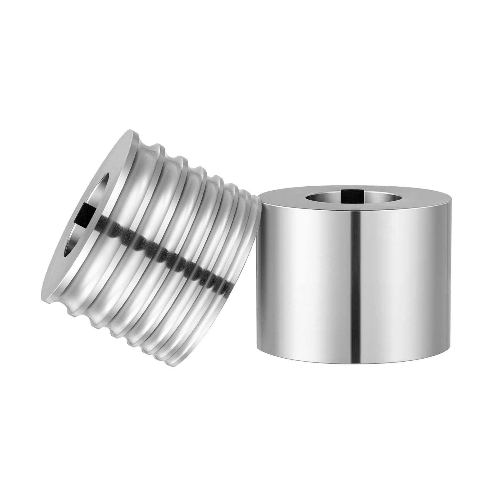 VEVOR Replacement Roller for Rolling Mill 1 Half-Round & 1 Flat Roller, Jewelry DIY Tool Accessory Parts, 7 Sizes Grooves, Premium Alloy Steel, for Pressing Ductile Metals, Gold, Silver, Copper